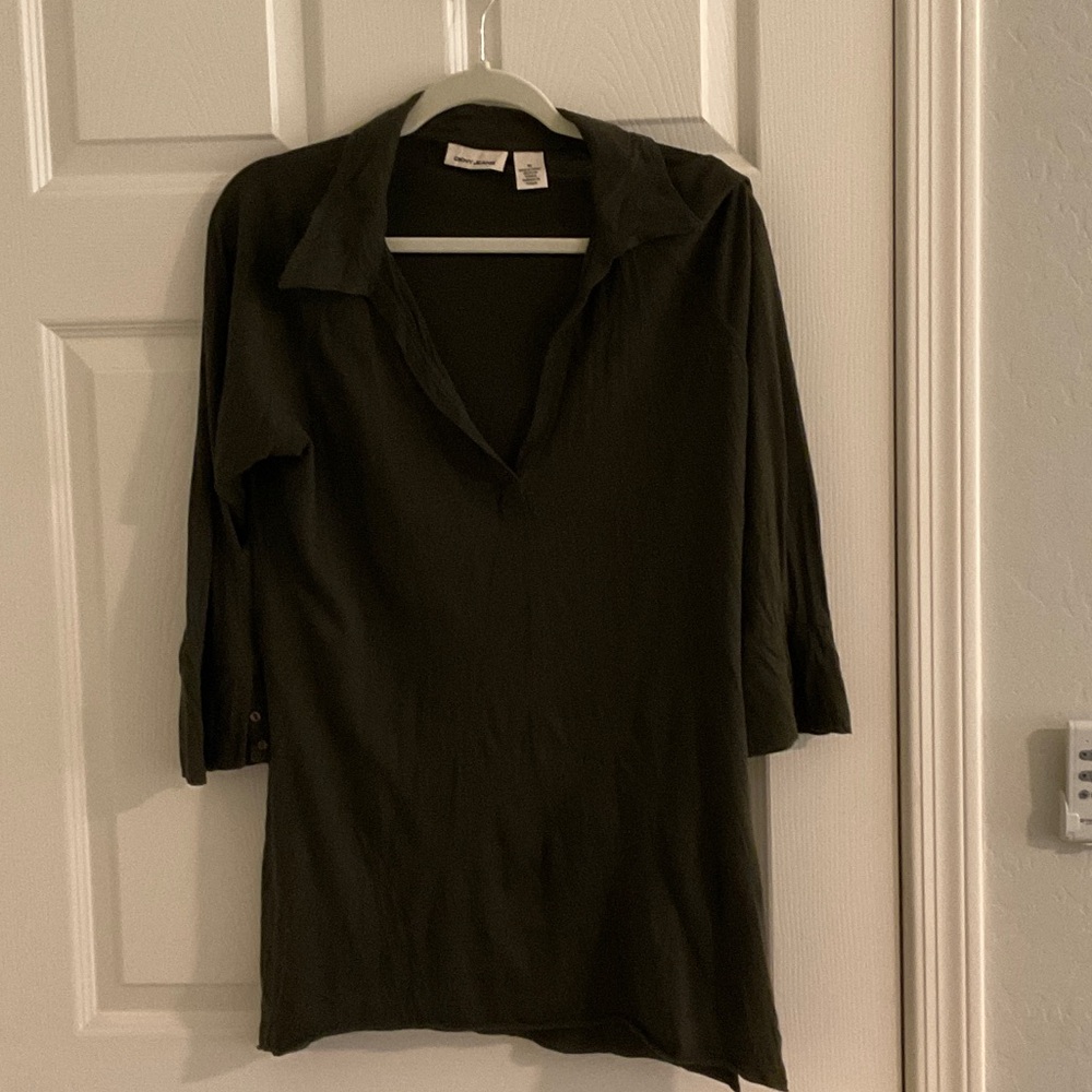 DKNY Olive Green Tunic Top